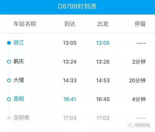 票價 時刻表公布 昆明至麗江 蒙自動車票正式開售